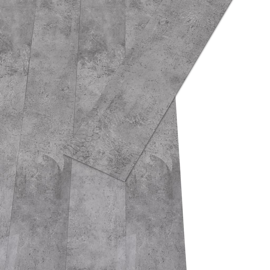 grīdas dēļi, pašlīmējoši, 5,02 m², 2 mm, cementa brūns PVC