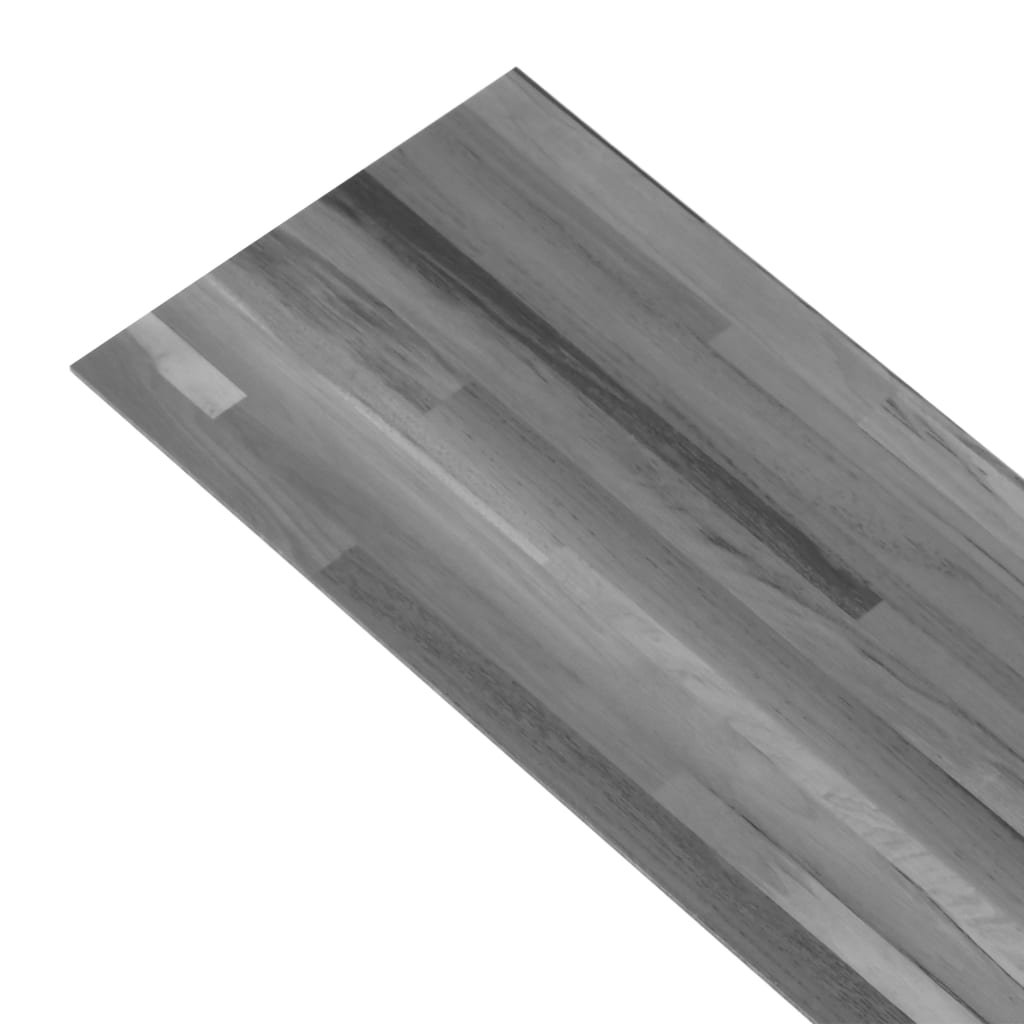 grīdas dēļi, 4,46 m², 3 mm, svītraini pelēks PVC