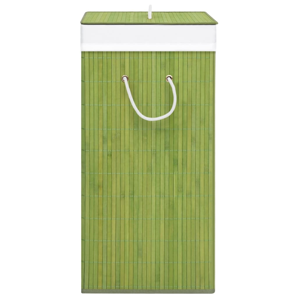 veļas grozs ar 1 nodalījumu, bambuss, zaļš