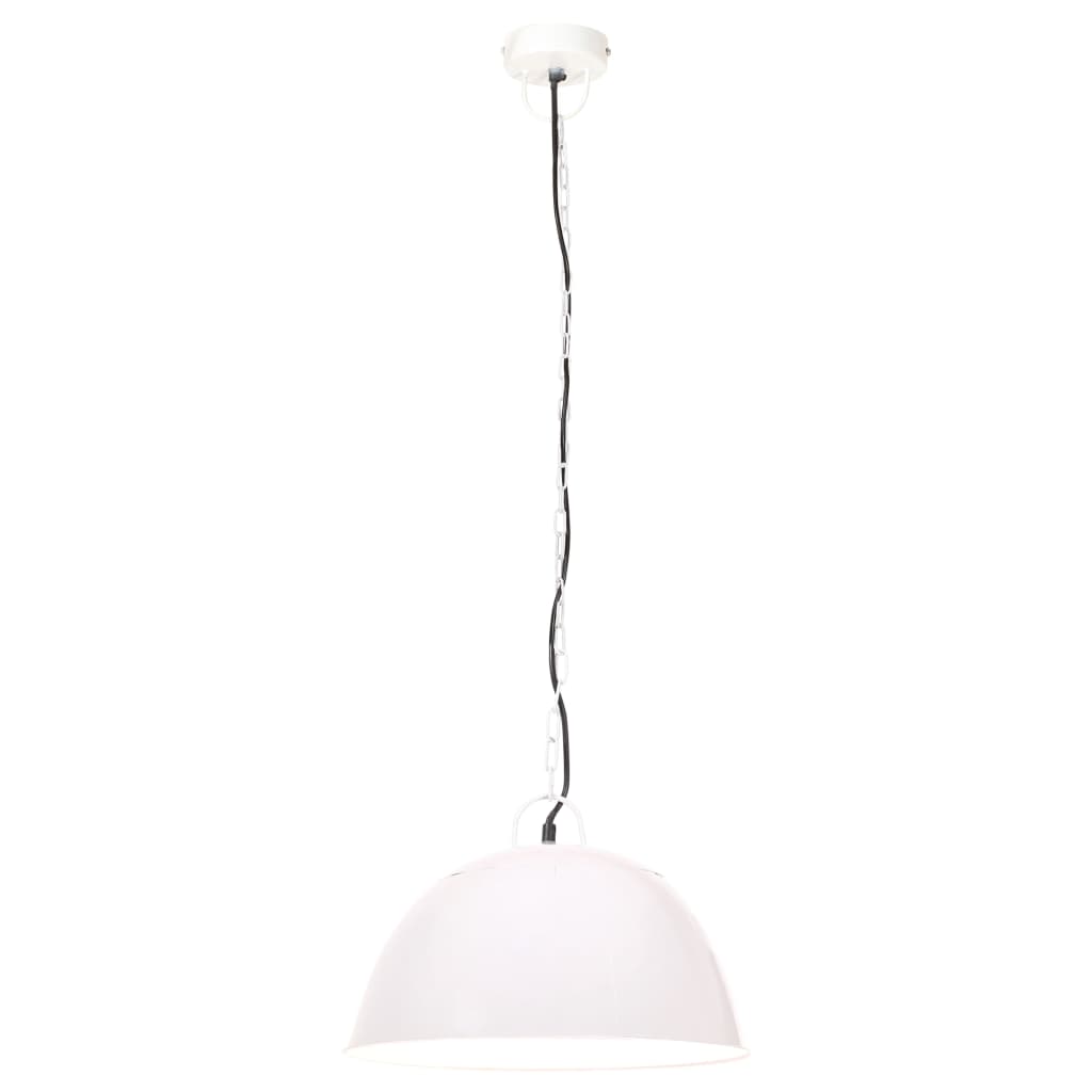 griestu lampa, industriāls dizains, balta, 25 W, 41 cm, E27