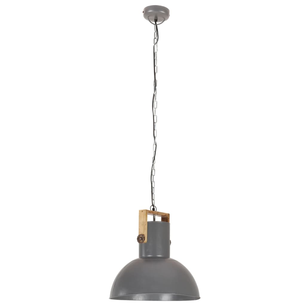 griestu lampa, industriāls dizains, pelēka, 25 W, 52 cm, E27