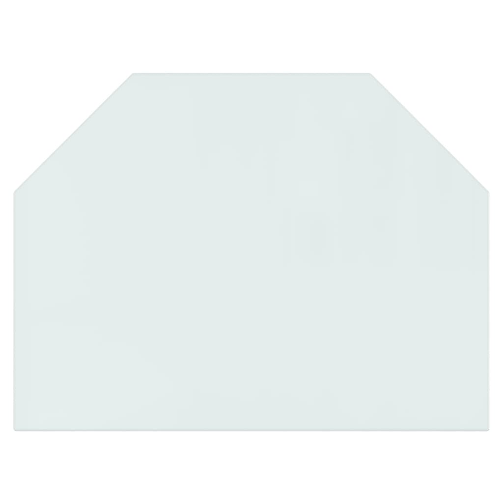 kamīna plāksne, sešstūra forma, stikls, 80x60 cm