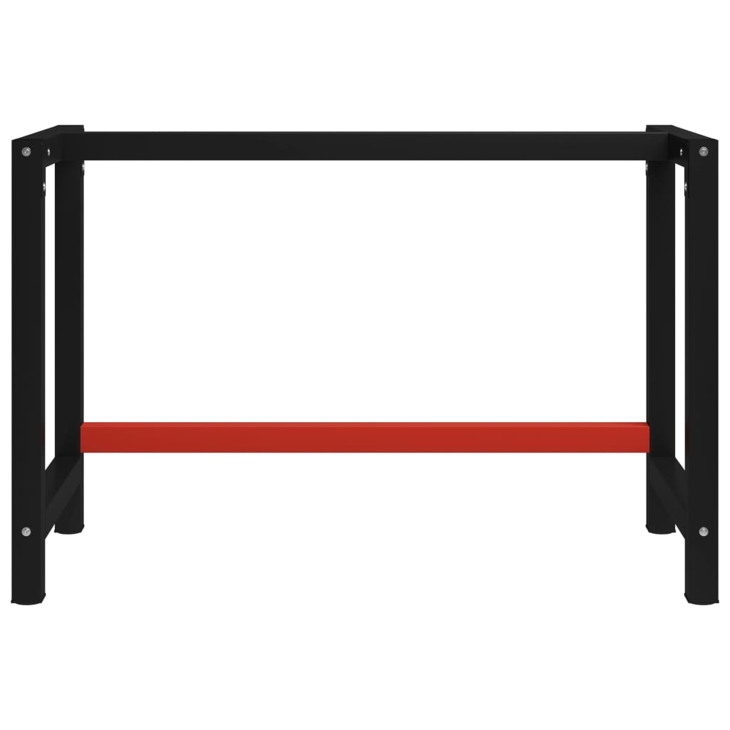 darba galda rāmis, metāls, 120x57x79 cm, melns un sarkans