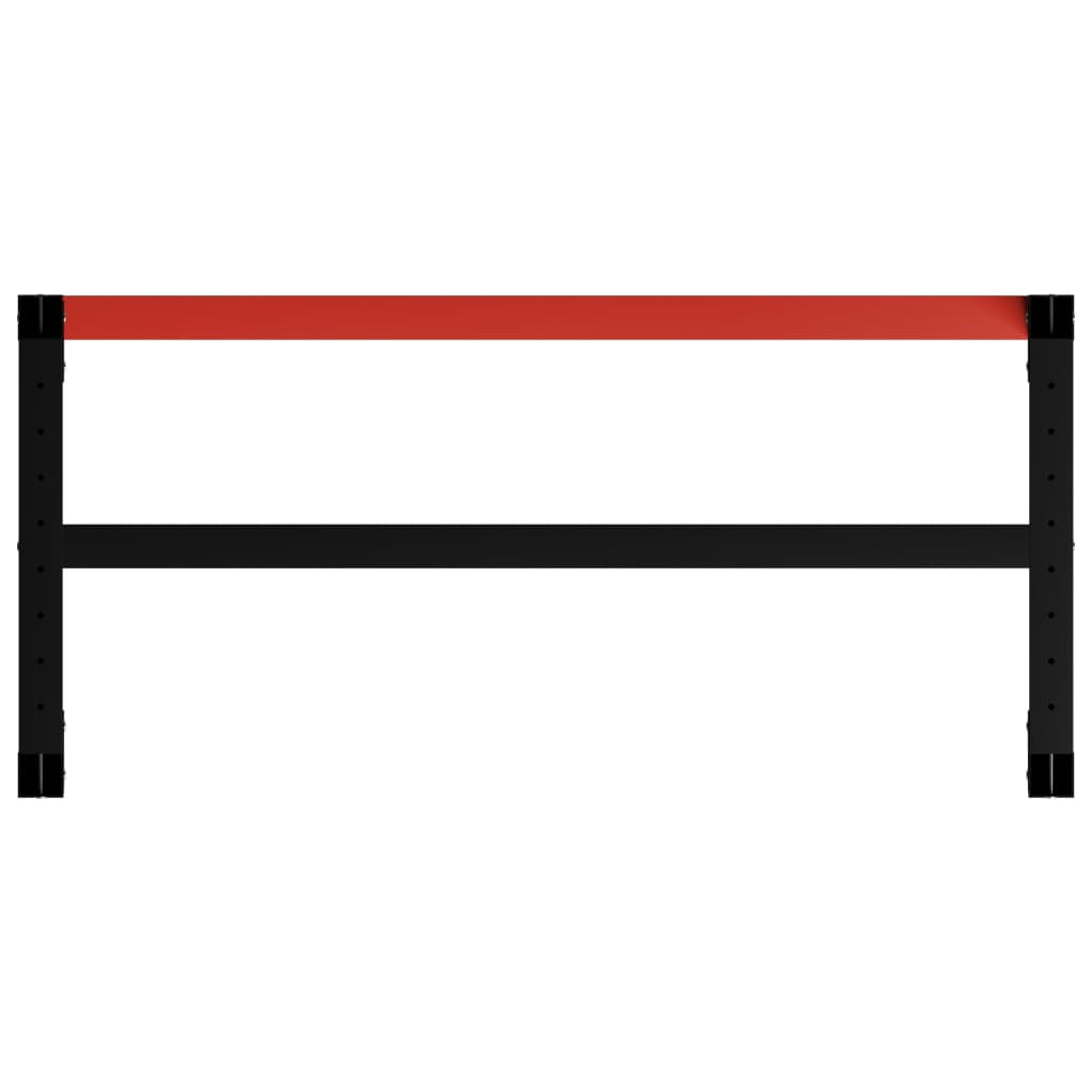 darba galda rāmis, metāls, 120x57x79 cm, melns un sarkans