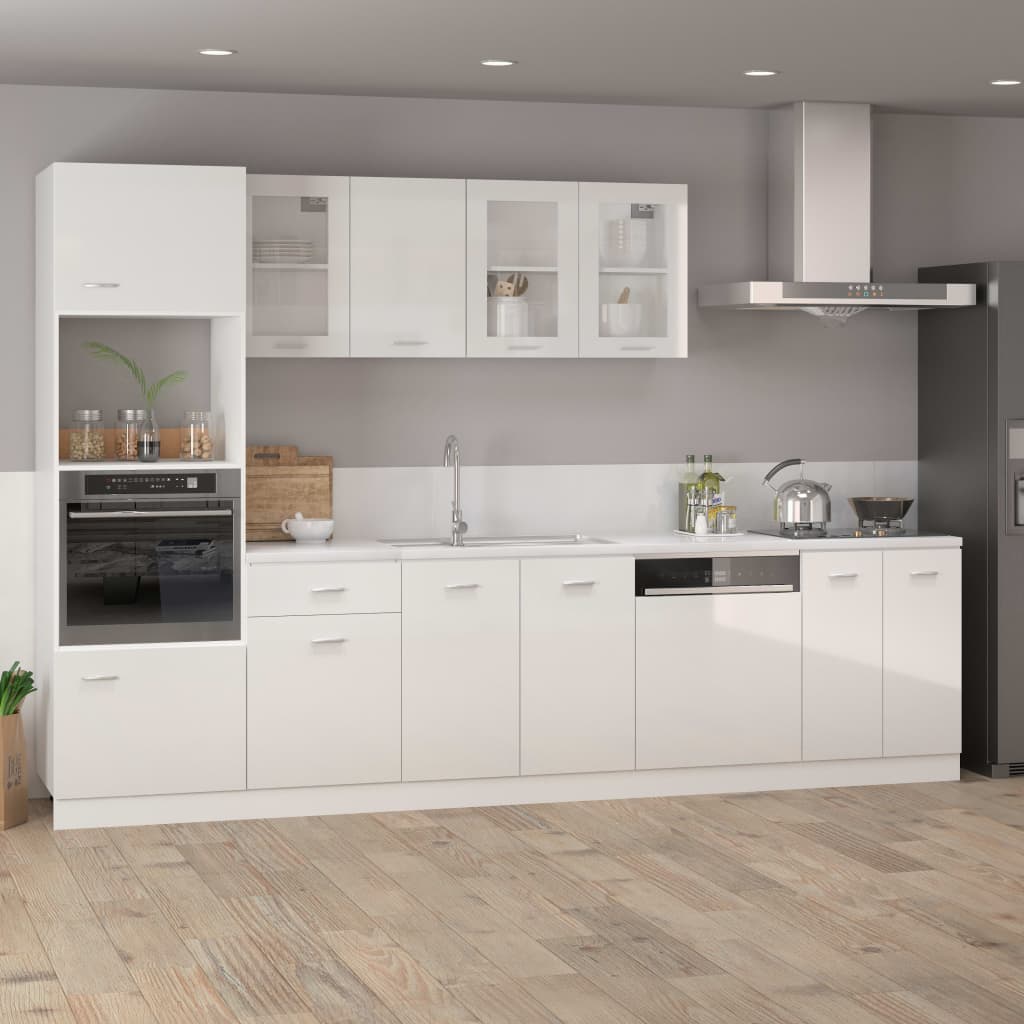 virtuves skapītis, spīdīgi balts, 60x46x81,5 cm, skaidu plāksne
