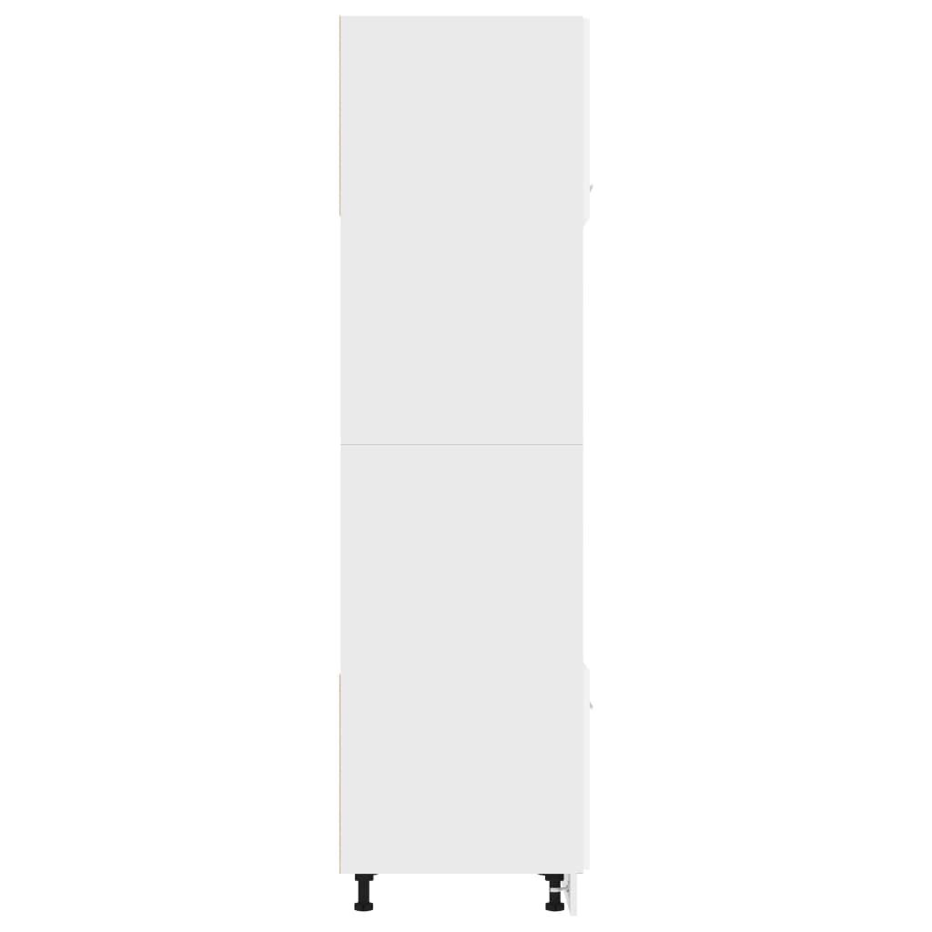 mikroviļņu krāsns skapītis, balts, 60x57x207 cm, skaidu plāksne