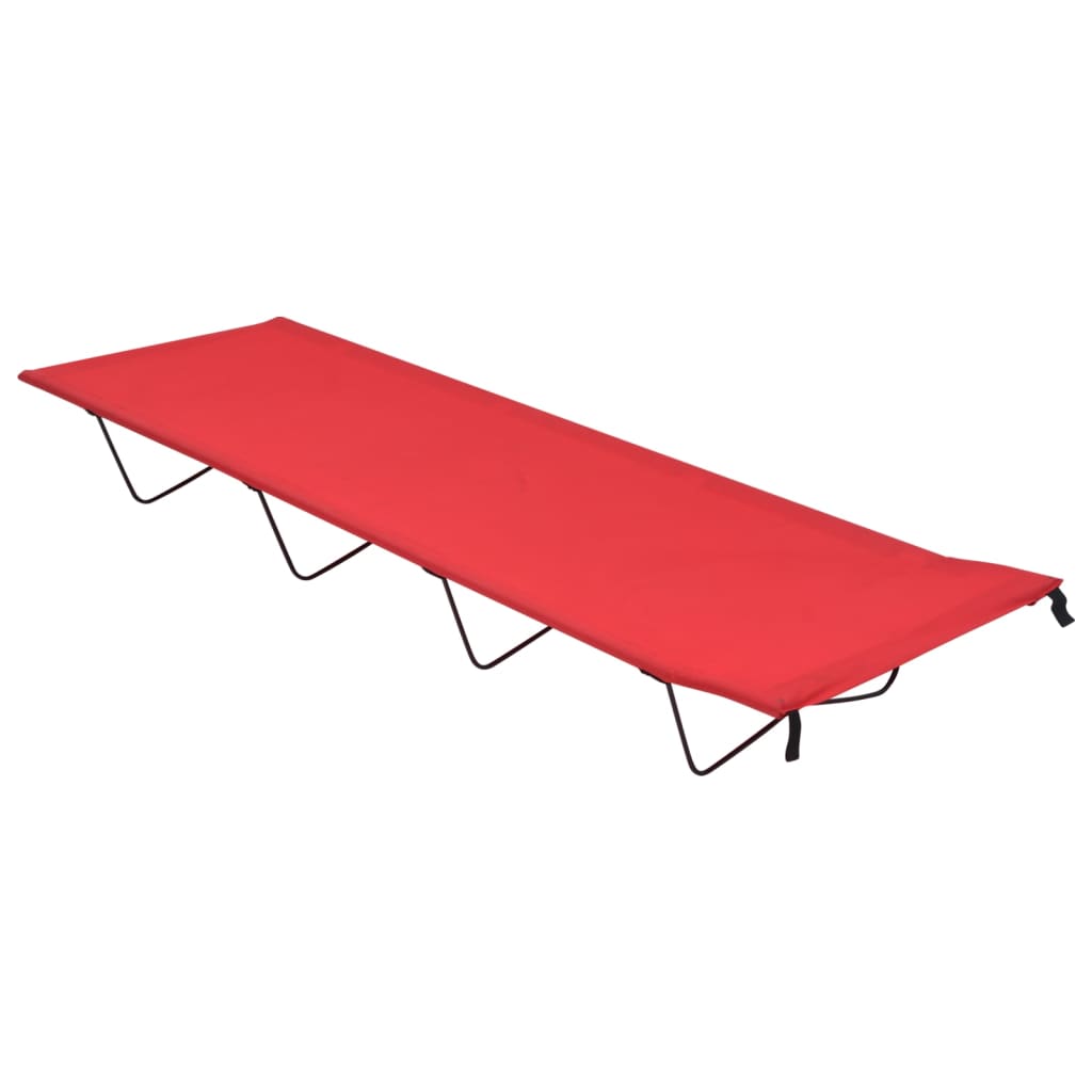 kempinga gultas, 2 gab., 180x60x19 cm, sarkans oksforda audums