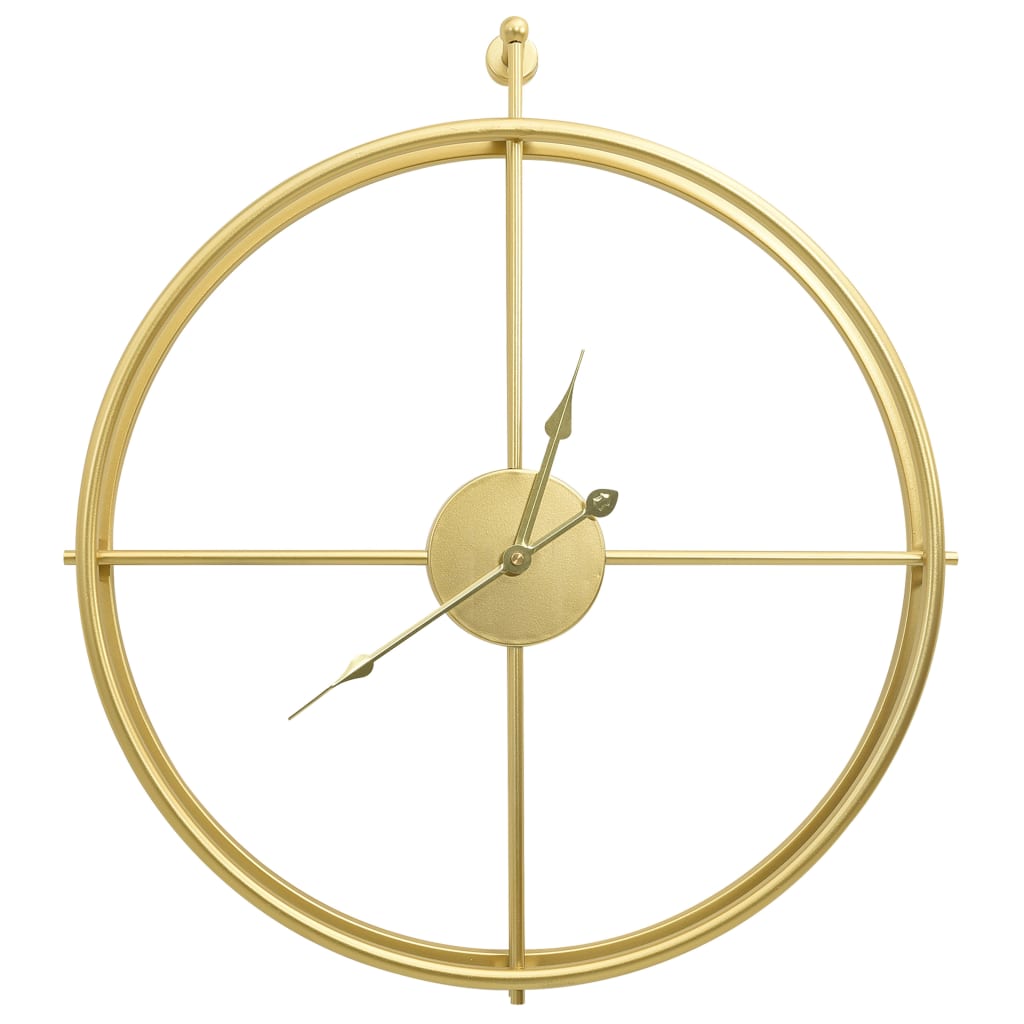 sienas pulkstenis, 52 cm, zelta krāsas dzelzs