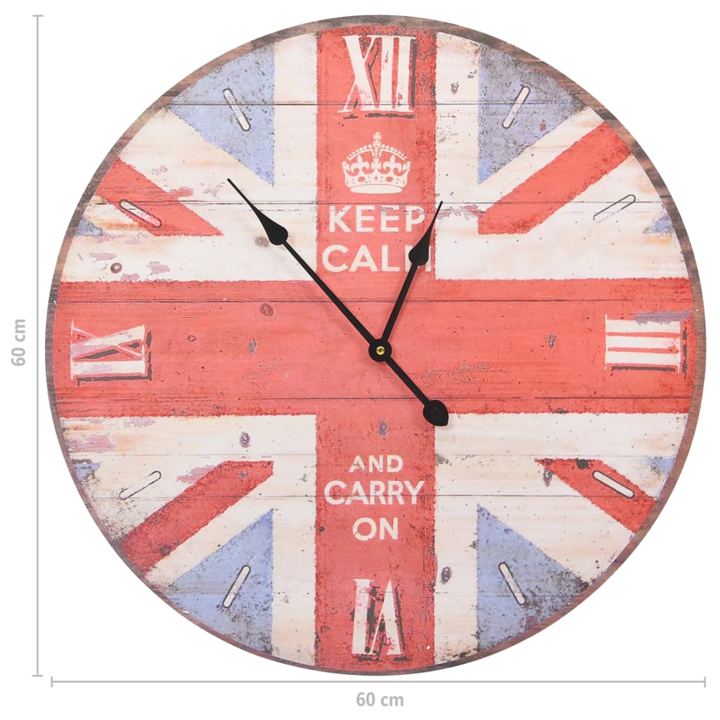vintāžas sienas pulkstenis, UK, 60 cm