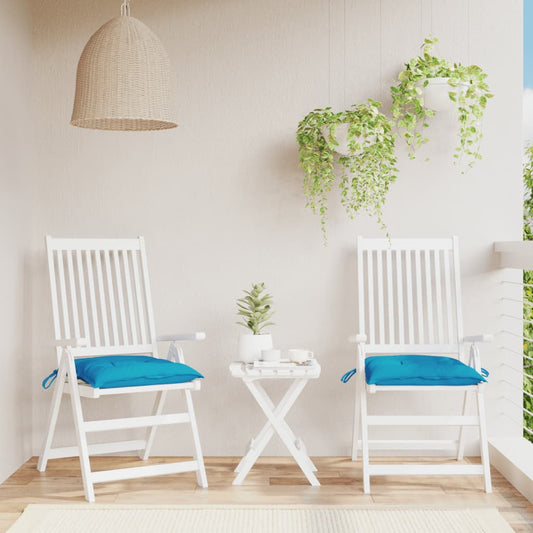 dārza krēslu matrači, 2 gab., gaiši zili, 40x40x7 cm, audums