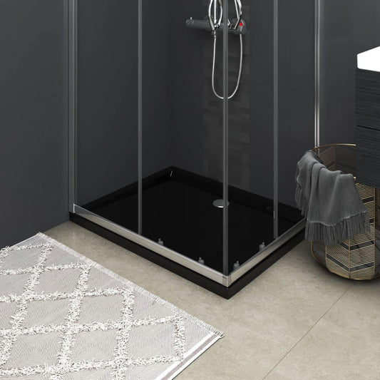 dušas pamatne, taisnstūra, melna, ABS, 70x90 cm - amshop.lv