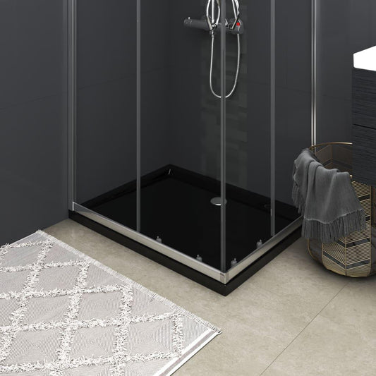 dušas pamatne, taisnstūra, melna, ABS, 80x100 cm - amshop.lv
