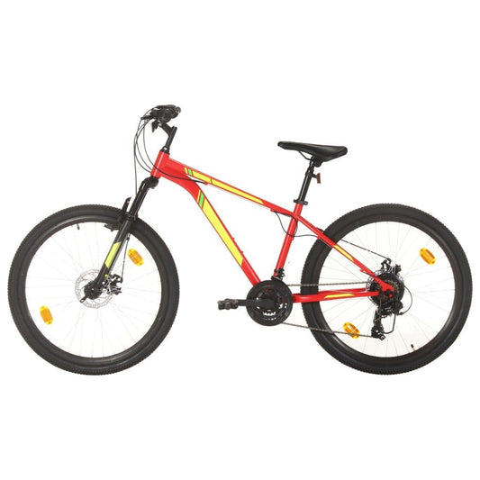 kalnu velosipēds, 21 ātrums, 27,5'', 38 cm, sarkans - amshop.lv