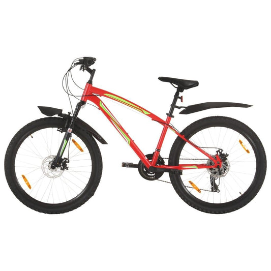 kalnu velosipēds, 21 ātrums, 26'', 36 cm, sarkans - amshop.lv