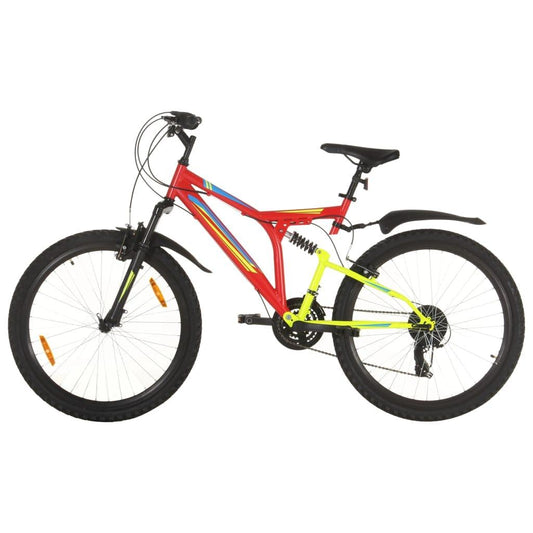 kalnu velosipēds, 21 ātrums, 26'', 49 cm, sarkans - amshop.lv