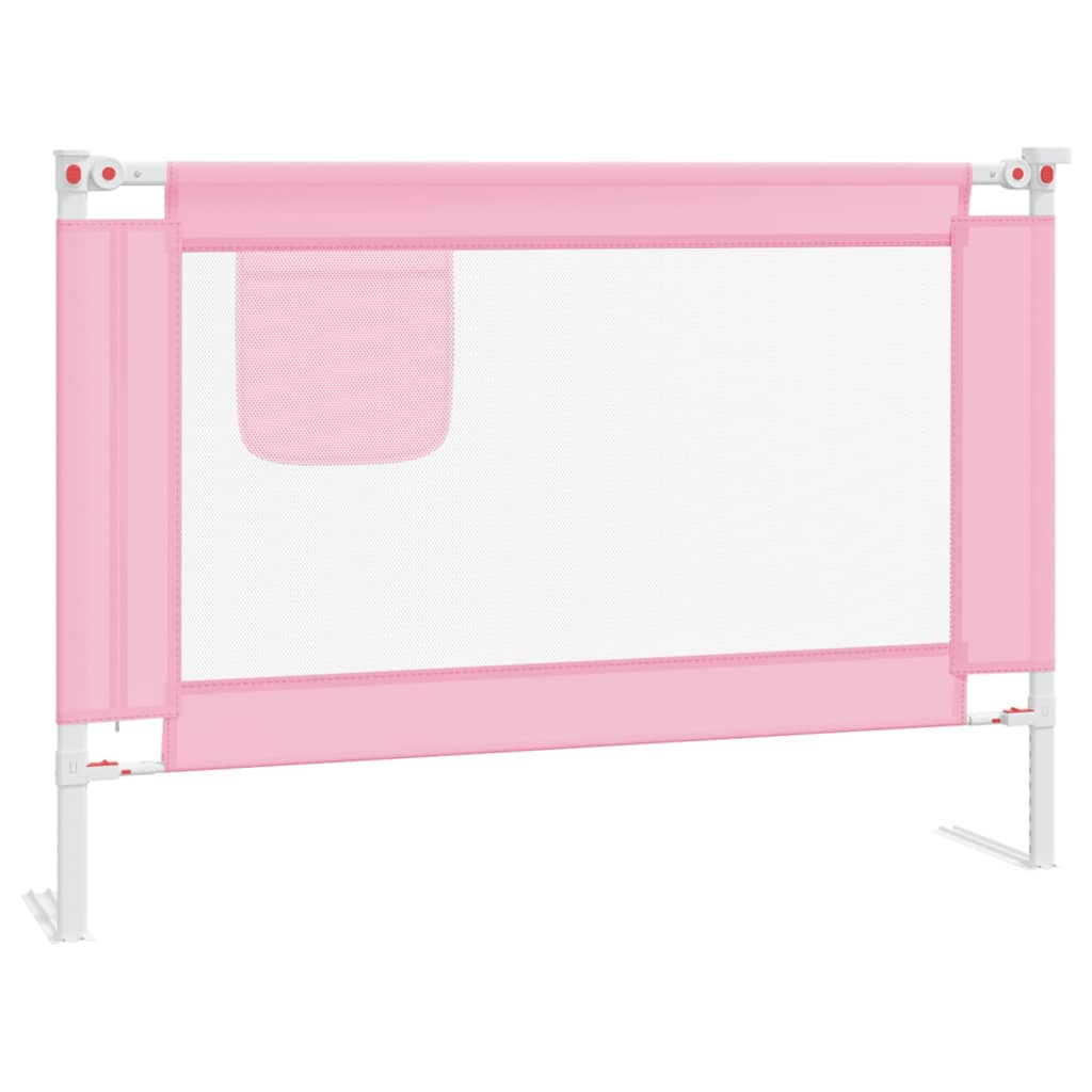 bērnu gultas aizsargbarjera, rozā, 90x25 cm, audums