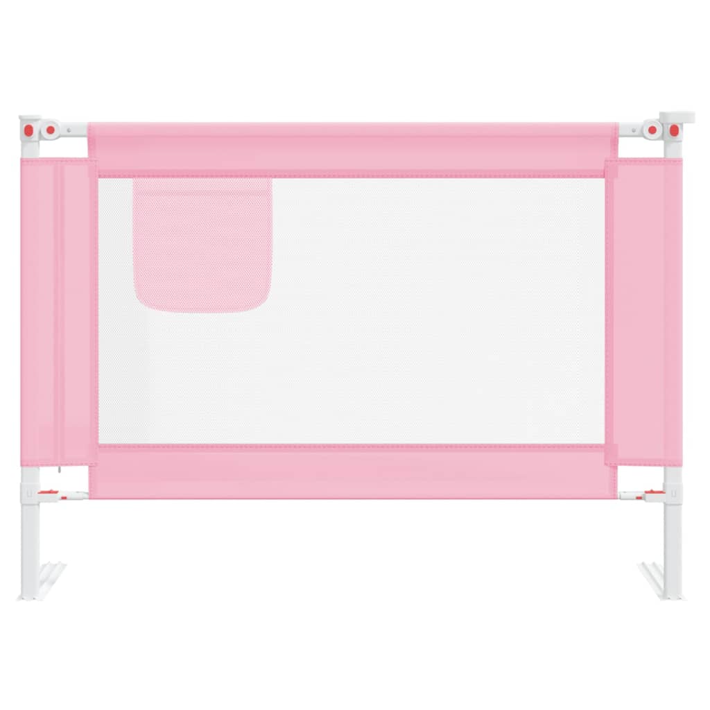 bērnu gultas aizsargbarjera, rozā, 90x25 cm, audums