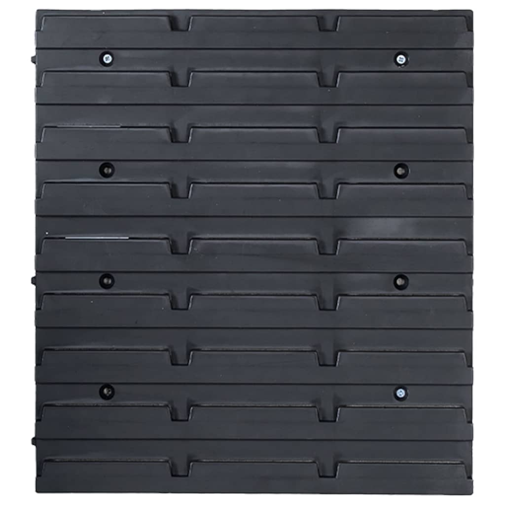48-daļīgs sienas plaukts ar kastītēm un paneļiem, zils, melns