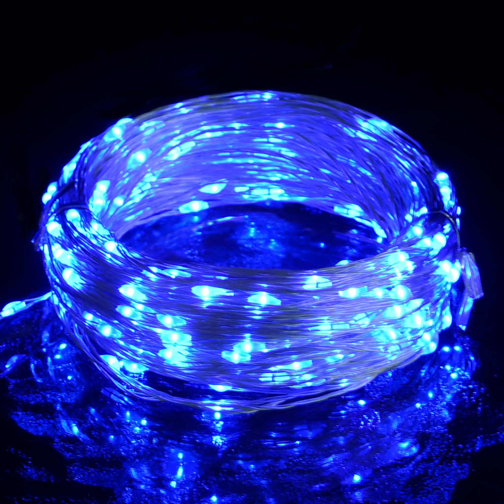 LED lampiņu virtene ar 150 LED, zila, 15 m
