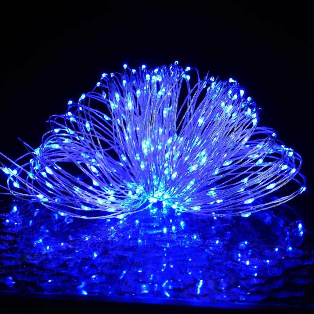 LED lampiņu virtene ar 150 LED, zila, 15 m