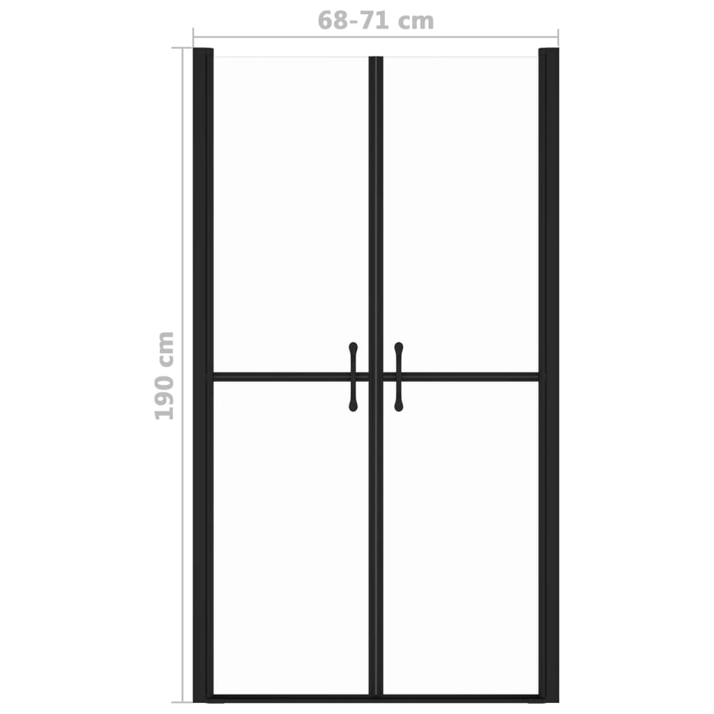 dušas durvis, (68-71)x190 cm, ESG, caurspīdīgas