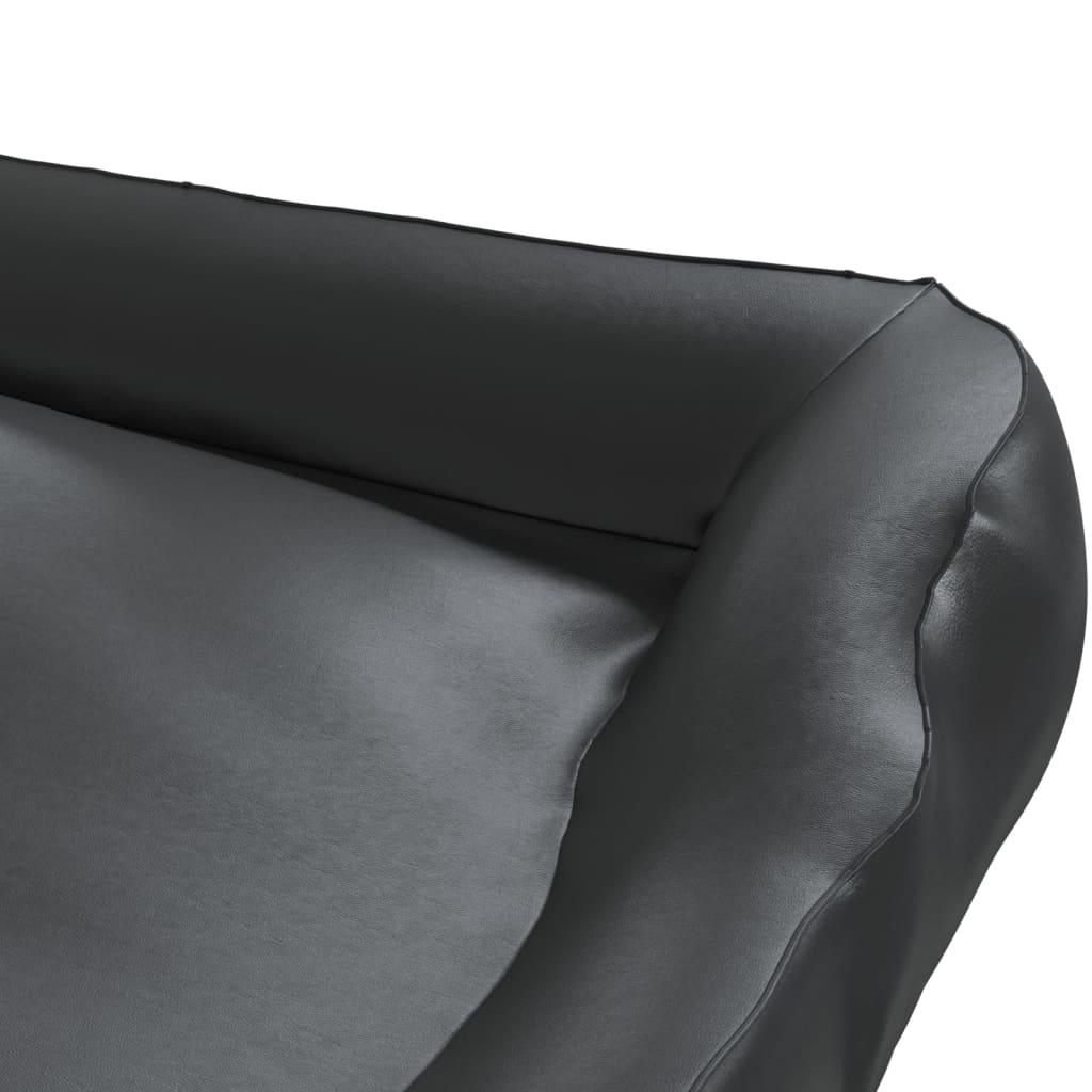 suņu gulta, melna, 80x68x23 cm, mākslīgā āda - amshop.lv