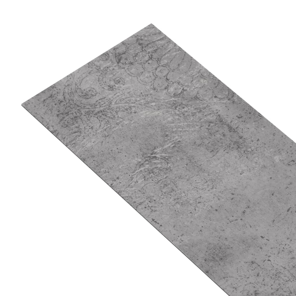 grīdas dēļi, pašlīmējoši, 5,21 m², 2 mm, cementa brūni, PVC