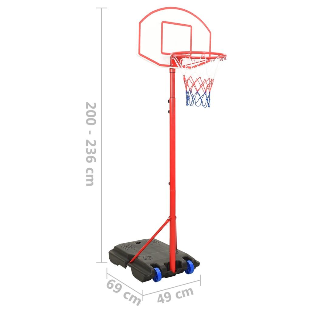 basketbola komplekts, regulējams, 200-236 cm, pārvietojams - amshop.lv