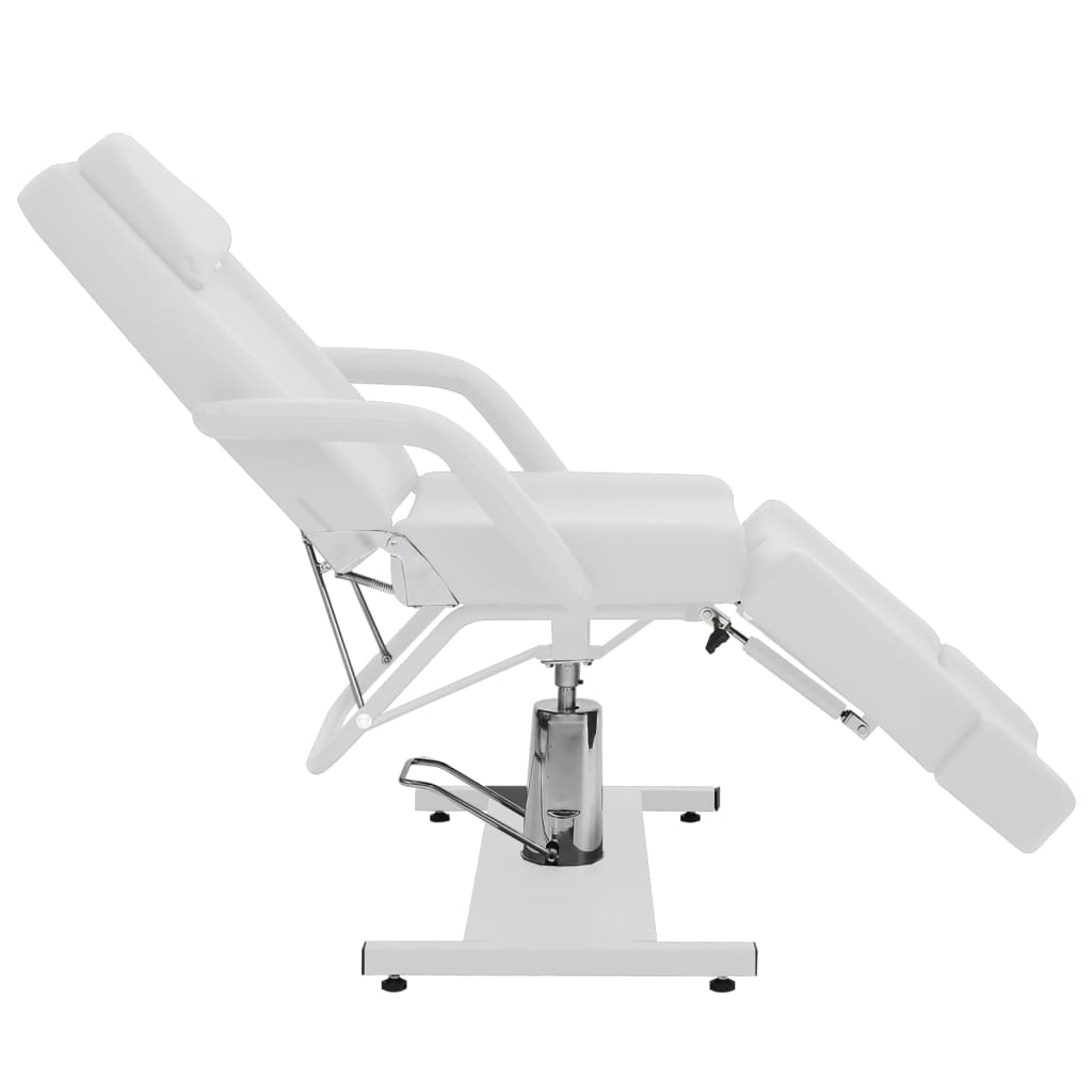 procedūru krēsls, mākslīgā āda, balts, 180x62x78 cm