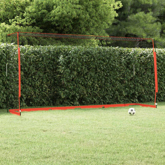 futbola vārti ar tīklu, 366,5x91x183 cm, tērauds - amshop.lv