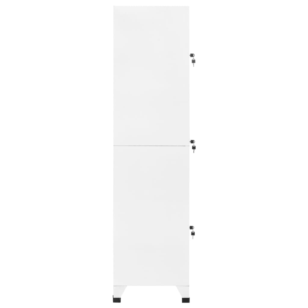 ģērbtuves skapis, balts, 38x45x180 cm, tērauds