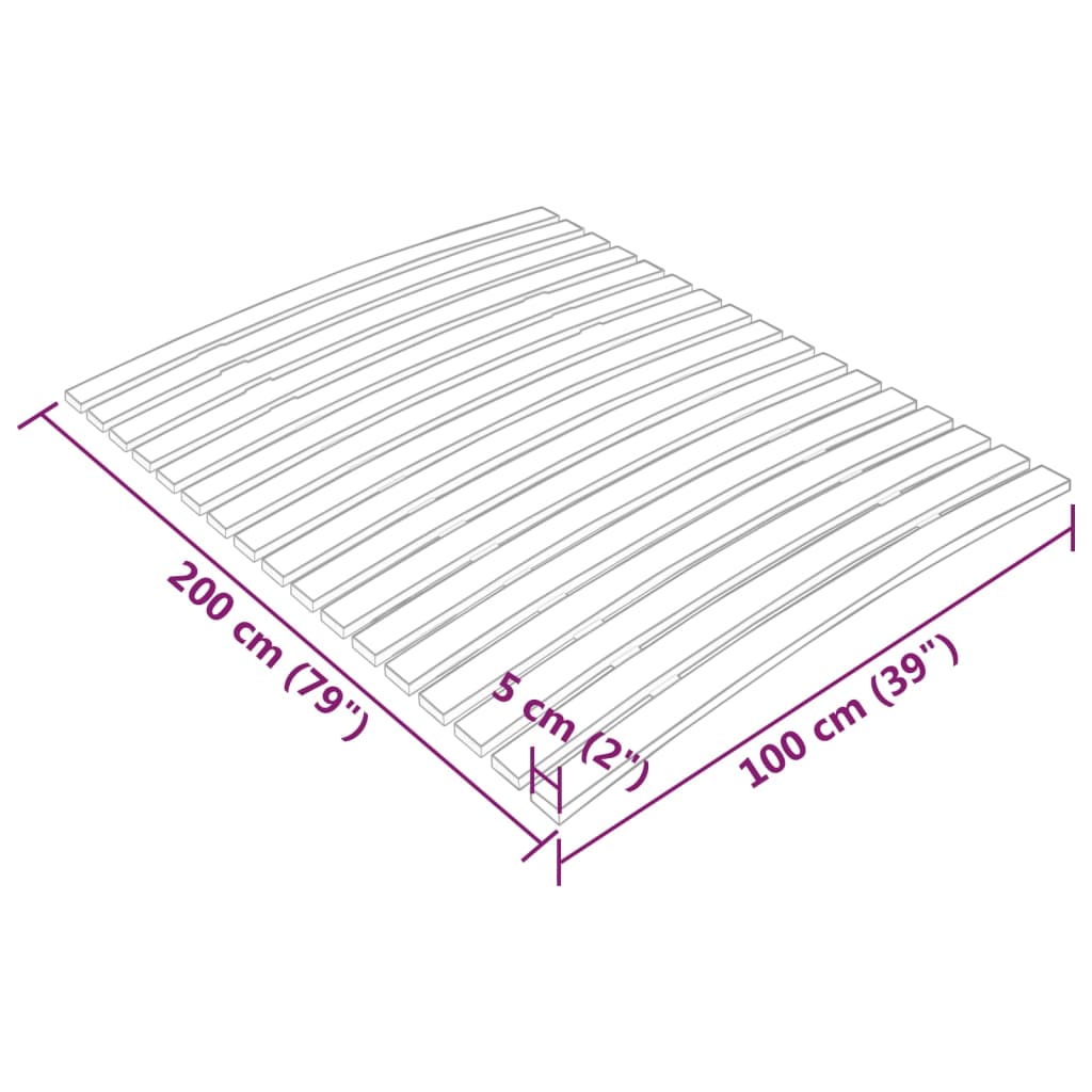 gultas redeles, 17 līstītes, 100x200 cm