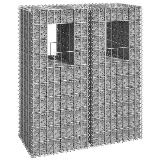 vertikāli gabioni, 2 gab., 40x40x100 cm, dzelzs - amshop.lv