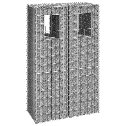 vertikāli gabioni, 2 gab., 40x40x140 cm, dzelzs - amshop.lv