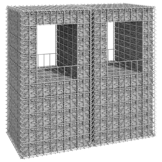 vertikāli gabioni, 2 gab., 50x50x100 cm, dzelzs - amshop.lv