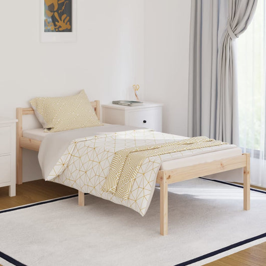 senioru gultas rāmis, 90x190 cm, vienvietīgs, priedes masīvkoks