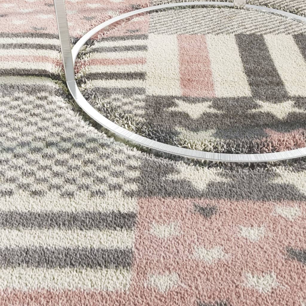 bērnu paklājs, 160x230 cm, zvaigžņu raksts, rozā