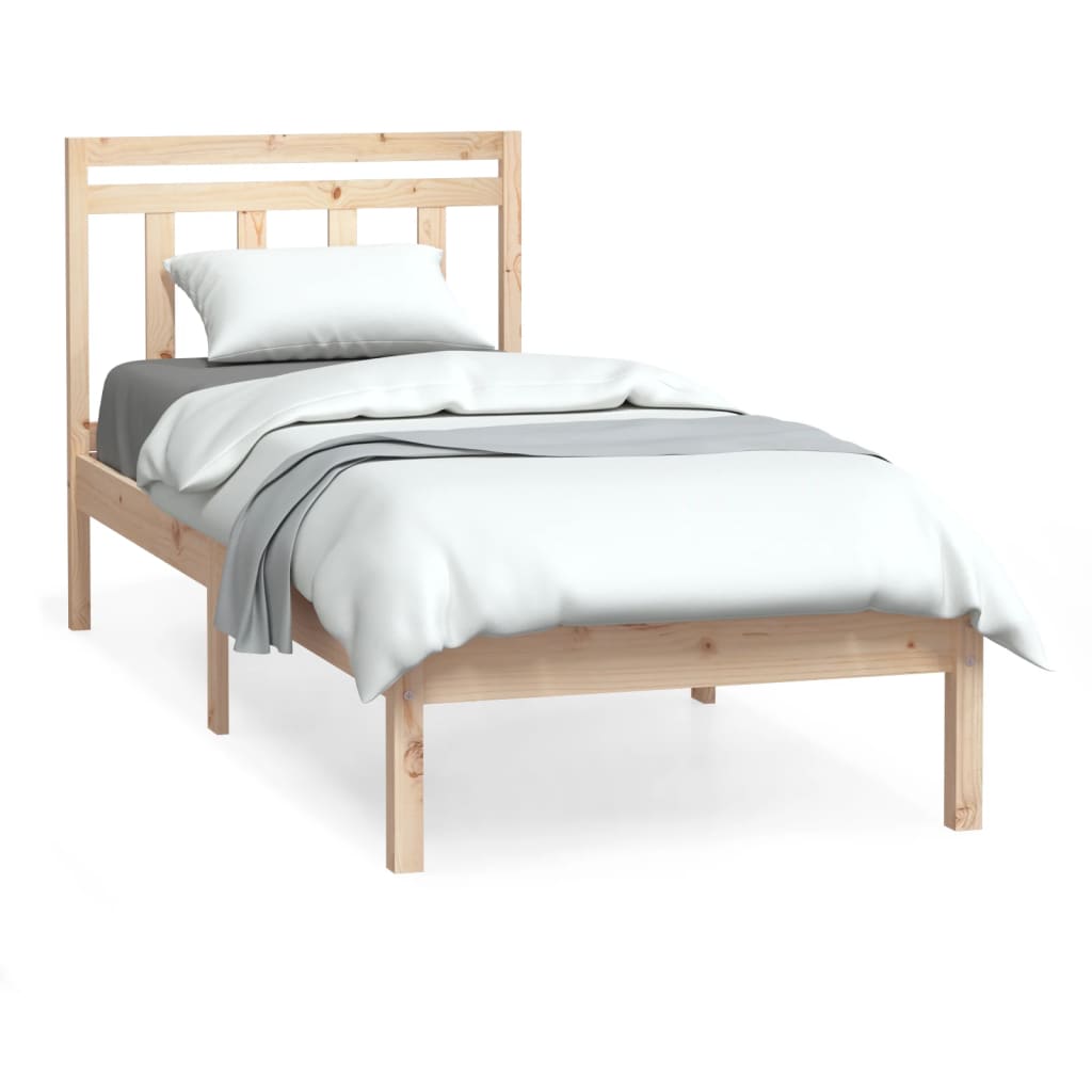 gultas rāmis, masīvkoks, 75x190 cm, 2FT6, vienvietīgs