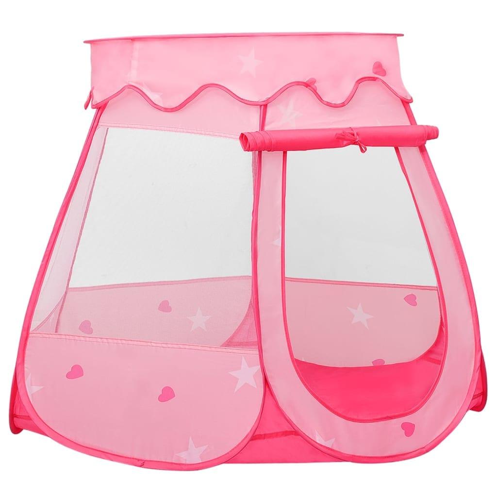 rotaļu telts ar 250 bumbiņām, rozā, 102x102x82 cm - amshop.lv