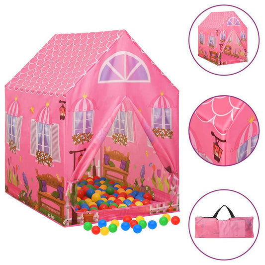 rotaļu telts, rozā, 69x94x104 cm - amshop.lv