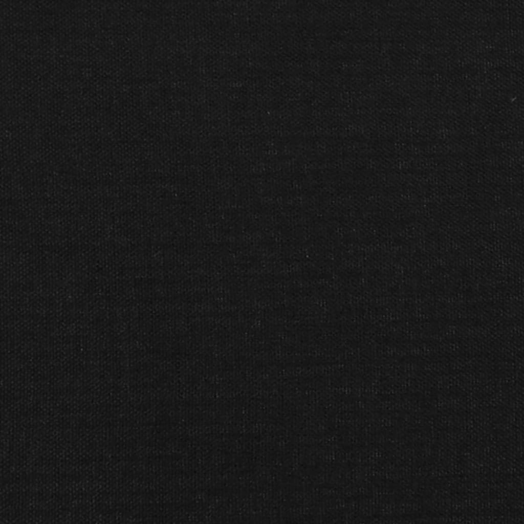 gultas rāmis ar galvgali, melns, 200x200 cm, audums