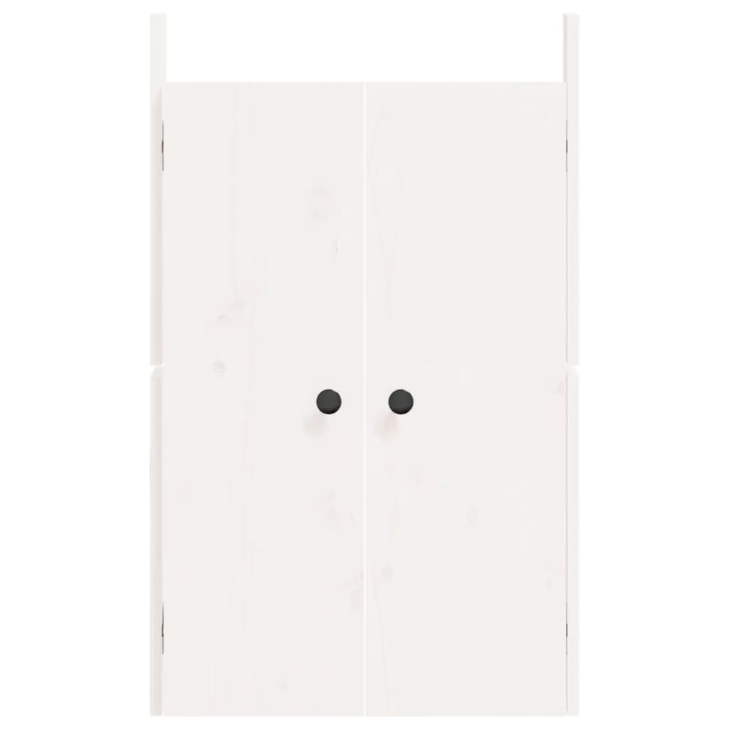 āra virtuves durvis, baltas, 50x9x82 cm, priedes masīvkoks