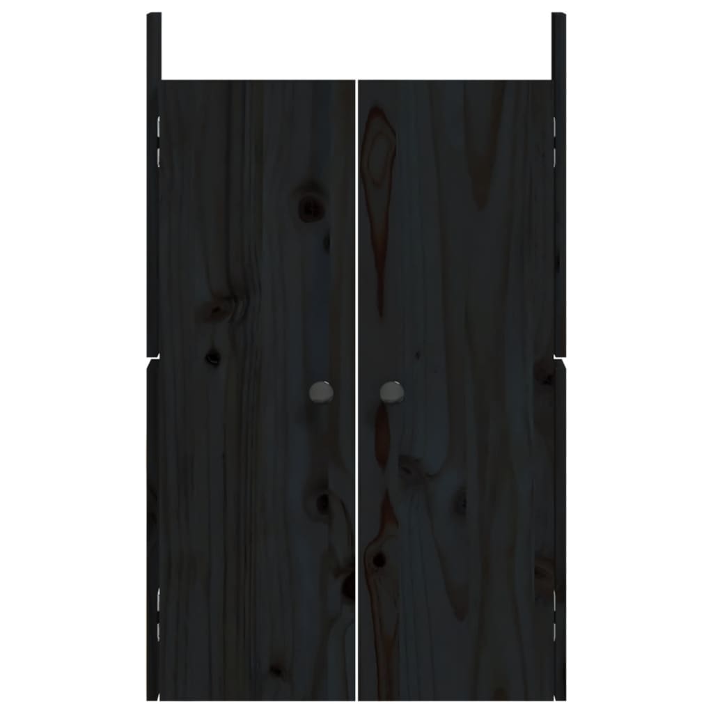 āra virtuves durvis, melnas, 2 gab., 50x9x82 cm, priedes koks