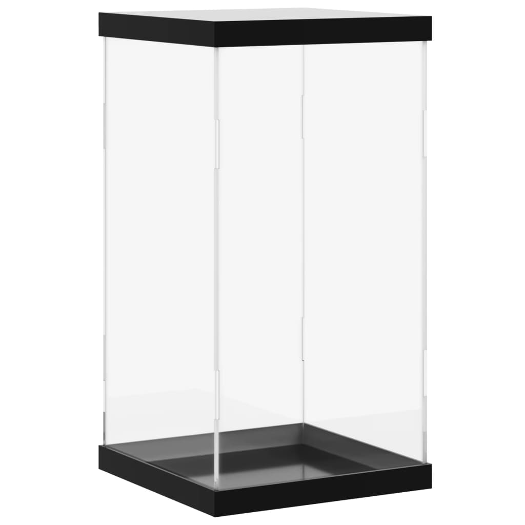vitrīnas kaste, caurspīdīga, 20x20x38 cm, akrils