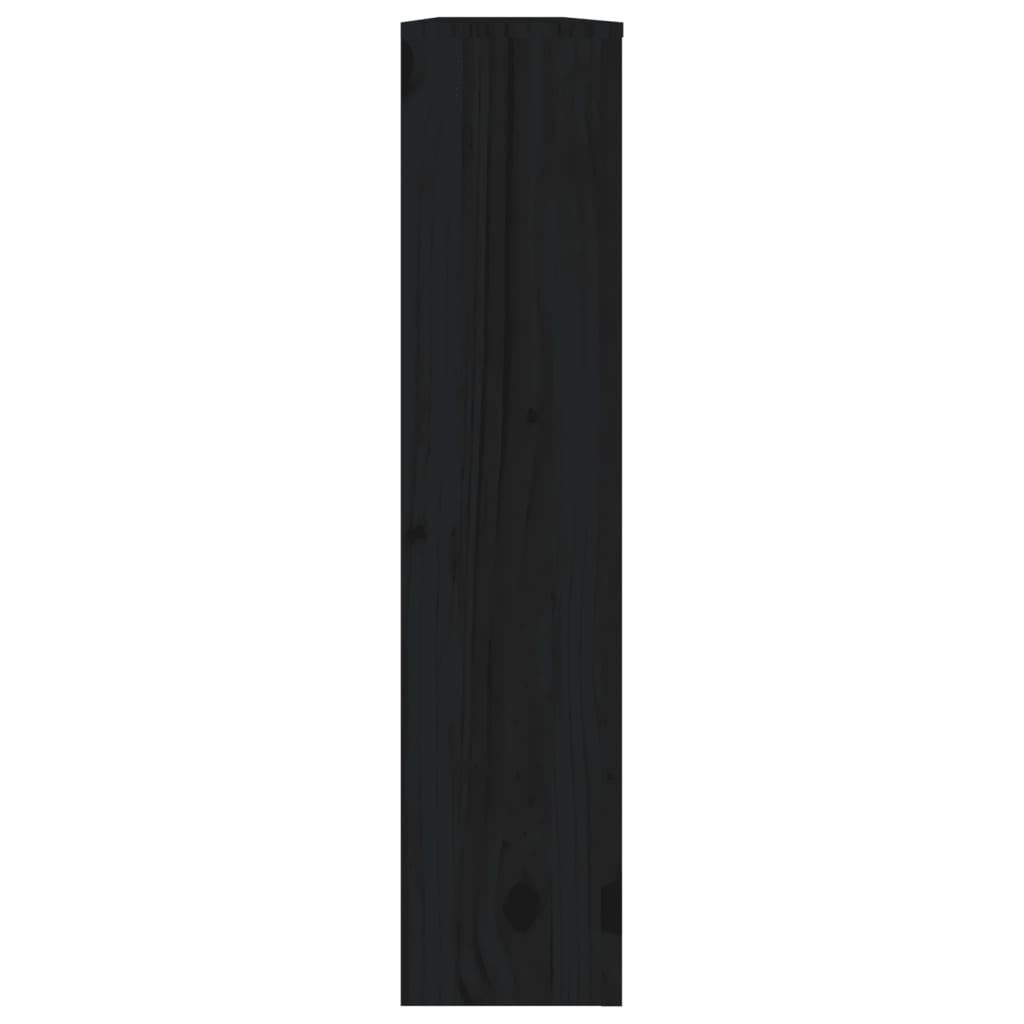 radiatora pārsegs, melns, 169x19x84 cm, priedes masīvkoks