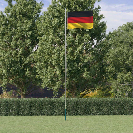 Vācijas karogs un masts, 6,23 m, alumīnijs - amshop.lv