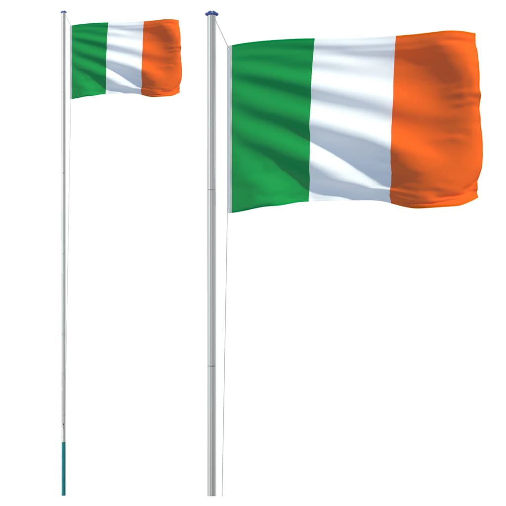 Īrijas karogs un masts, 6,23 m, alumīnijs