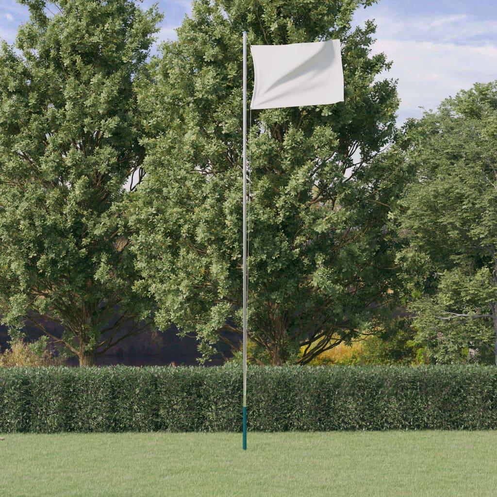 regulējams karoga masts, sudraba krāsa, 6,23 m, alumīnijs - amshop.lv