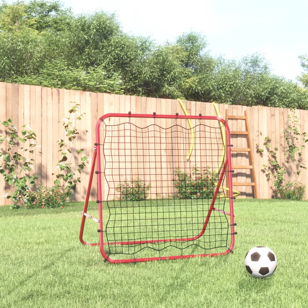 regulējams futbola atsitiena tīkls, 96x80x96 cm, tērauds un PE