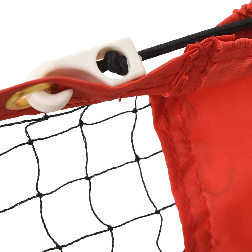 tenisa tīkls, melns, sarkans, 500x100x87 cm, poliesters